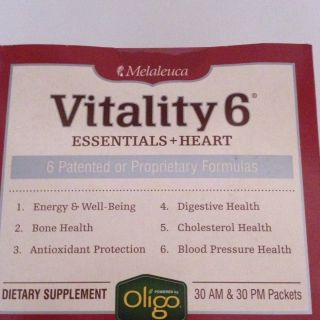 Melaleuca Vitality 6 Essentials Heart Womens Vitamins New in Box