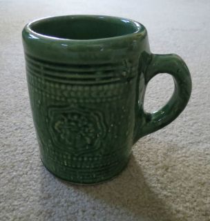 McCoy Pottery Early Grape Shield Green Beer Mug Stein