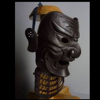 Edo Japanese Samurai Menpo Full Face Tengu Mask Men ★