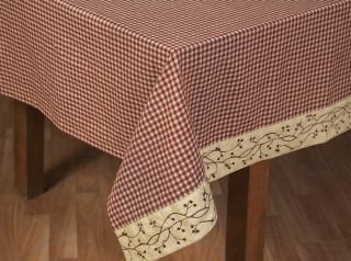 Checkerberry Country Cottage Kitchen Tablecloth 60 x 84