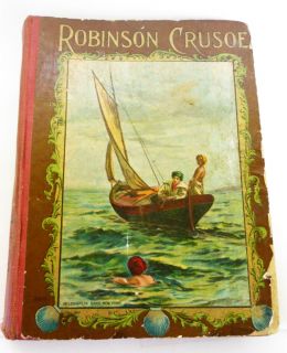  ROBINSON CRUSOE THE ADVENTURES OF 1880 1890 ILLUSTRATED MCLOUGHLIN