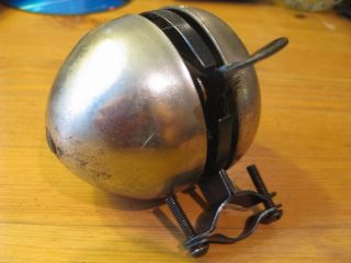  prewar two tone nickle plated Bell NOS for schwinn Mead Iver Johnson