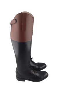 Men Field Stylish Equestrian Horse Riding Leather Boots Black Brown