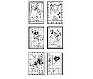99520 Boxed Wishes Cheery Messages Clear Stamp Set