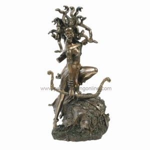 New Medusa Bronze Finish Sculpture Greek Mythology