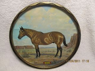 Metal Tray Quarter Horse by Jeanne Mellin Mesick Mich