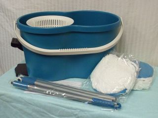 New 360 Degree Mega Spin MOP w 2 MOP Heads Teal