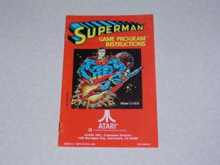 Superman Manual Red Great Shape Atari 2600