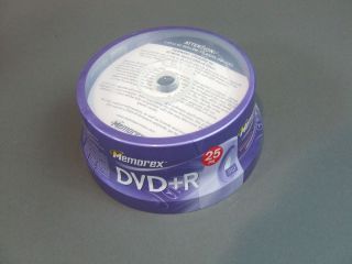 DVD R Memorex Blank Disks 100 Pieces 4 Spindles of 25