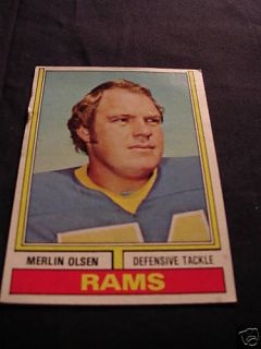 1974 Topps 205 Merlin Olsen Los Angeles Rams