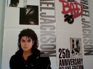 Michael Jackson Bad Memorabilia Poster Rare King Of Pop MJ Vintage
