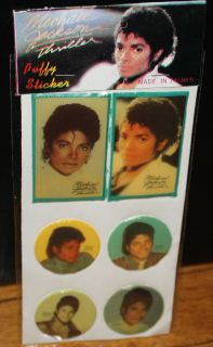 MICHAEL JACKSON puffy THRILLER stickers Rare Original Vintage MJ
