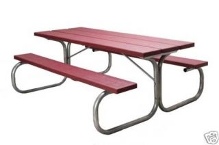 New Metal Molded Plastic Picnic Table Commercial Patio