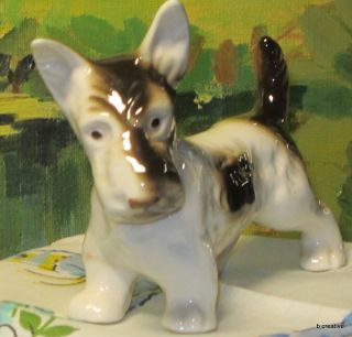 Royal Dux Fox Terrier Scottie Dog Czechoslavakia #351/60 Excellent