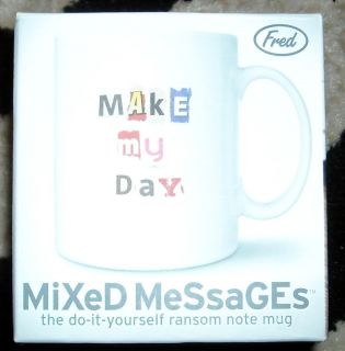 Mixed Messages Mug Cup Make Your Own Message Gift Unique New