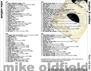Mike Oldfield Singles and Rarities 4CD Set