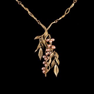 Pink Wisteria Necklace Michael Michaud Silver Seasons
