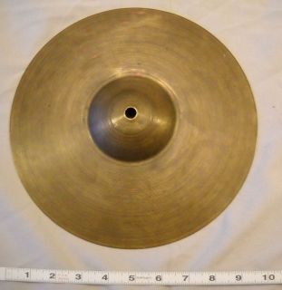 Vintage 10 inch Cymbal Old Dark Patina Brass
