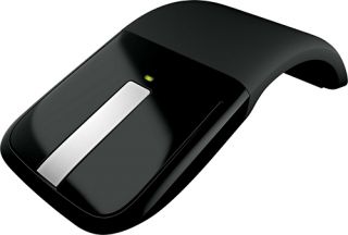New Microsoft Wireless Arc Touch Mouse Black USB For PC & MAC 2.4 GHz