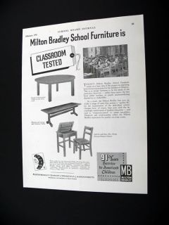 Milton Bradley School Furniture 1951 Print Ad