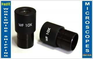 Wide Field WF 10x Eyepiece for Common Compound Vet Microscopes