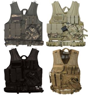 Military MOLLE Compatible Cross Draw Vests Tactical Army Gear