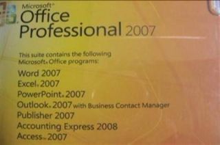 Microsoft Office Professional 2007 Upgrade Fullinstall Word Excel