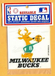 1990 Old Logo Milwaukee Bucks Decal Sticker Mint in Pkg