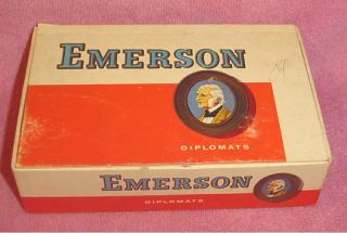 Vintage Emerson Mild Mellow Cigars Diplomats Cigar Box