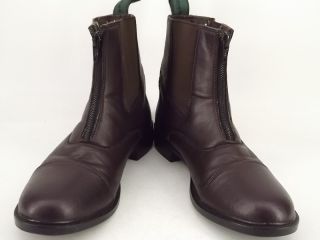 Girls Boots Dark Brown Leather Millstone 4 M Captoe Ankle Zip