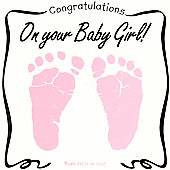 Greeting Card: Congratulations on Your Baby Girl by Twin Sisters (CD