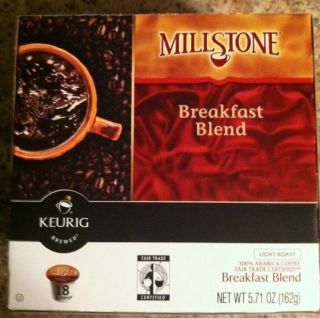 Keurig Millstone Breakfast Blend 1 Box 18 K Cups Brand New