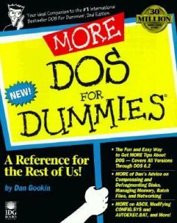 More DOS for Dummies by Dan Gookin 1994, Paperback