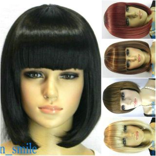 BOB style (5 colors) Straight Bang short Straight Wig wigs with wig