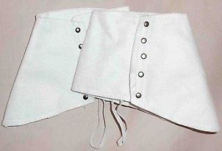 White Costume Shoe Spats Victorian Steampunk to 1930s Style