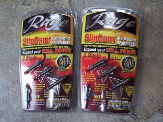 NEW PACKAGES   RAGE 100 GRAIN 2 BLADE BROADHEADS   2 INCH CUT