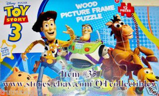 Disney Land Toy Story 3 Wood Frame Logic Puzzle Woody Buz z Light Age