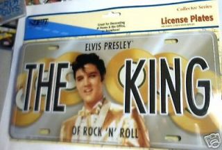 ELVIS PRESLEY THE KING License Plate Tin SIGN