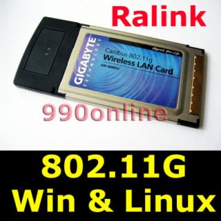 RALINK WIRELESS G PCMCIA WIFI CARD VISTA/LINUX (UBUNTU)