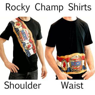 CHOOSE Shoulder / Waist Adult Movie Rocky Balboa Championship Belt T