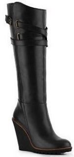 New Envy Big Ben Wedge Versatile Womens Boot Leather Size 10 Black $
