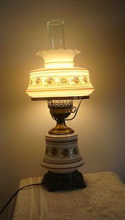 VINTAGE QUOIZEL ABIGAIL ADAMS HURRICANE STYLE TABLE LAMP COMPLETE 3