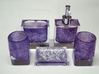 pcs Purple Leaf Bathroom Accessory Set for friend Gift USA Seller
