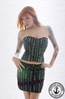 Shitsville Clothing skirt ace of spades pink studs punk rock goth Made