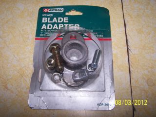 mower blade adapter