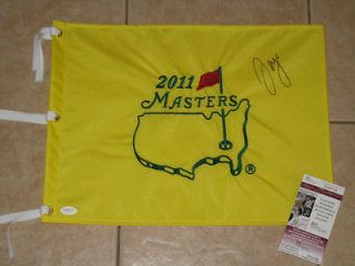 Sergio Garcia signed 2011 Masters Tournament PGA Tour Golf Flag JSA