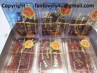 Box of 6 x 4 Gram Pure Spanish Saffron Spice Coupe Grade Produce of