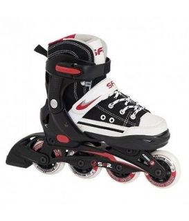New SFR Boys Camden Adjustable Inline Roller Skates   Black/White Size