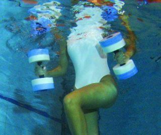 barbell MEDIUM aquatic dumbbell water fitness pool exercise 6013