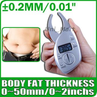 Body Fat Caliper Skin Fold Thickness Health Fitness Weight Age Gender